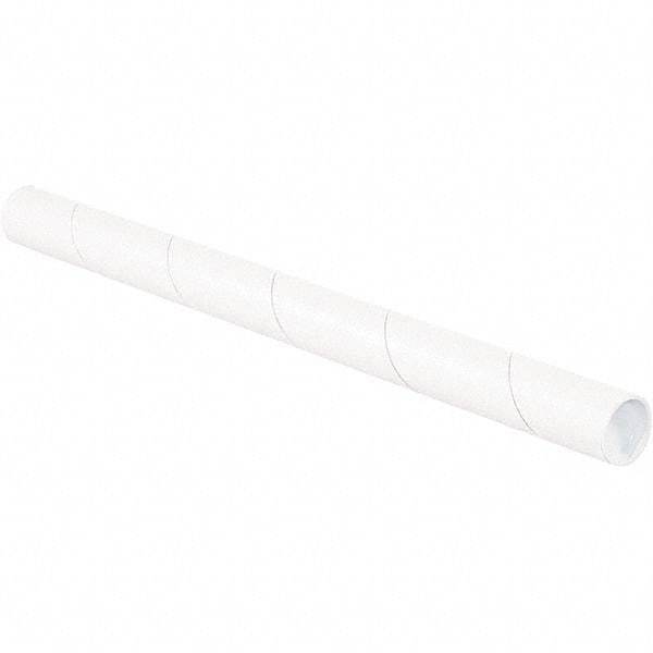 Made in USA - 1-1/2" Diam x 9" Long Round White Mailing Tubes - 1 Wall, White - Americas Industrial Supply