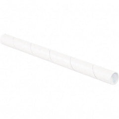 Made in USA - 1-1/2" Diam x 9" Long Round White Mailing Tubes - 1 Wall, White - Americas Industrial Supply