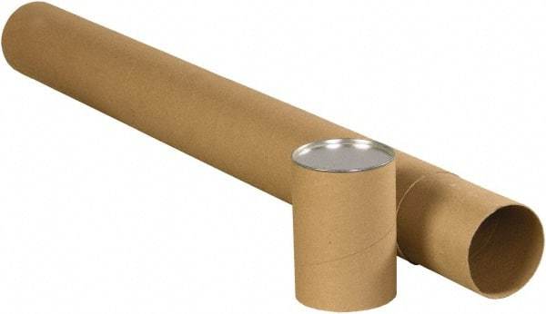 Made in USA - 2" Diam x 43" Long Round Telescoping Mailing Tubes - 2 Walls, Kraft (Color) - Americas Industrial Supply