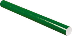 Made in USA - 3" Diam x 36" Long Round Colored Mailing Tubes - 1 Wall, Green - Americas Industrial Supply