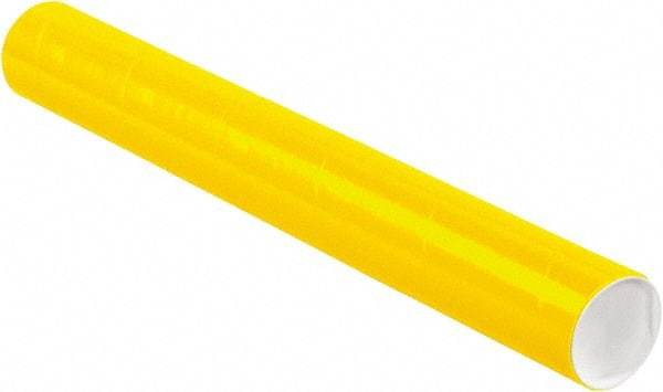 Made in USA - 3" Diam x 24" Long Round Colored Mailing Tubes - 1 Wall, Yellow - Americas Industrial Supply