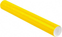 Made in USA - 3" Diam x 24" Long Round Colored Mailing Tubes - 1 Wall, Yellow - Americas Industrial Supply