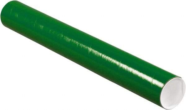 Made in USA - 3" Diam x 24" Long Round Colored Mailing Tubes - 1 Wall, Green - Americas Industrial Supply