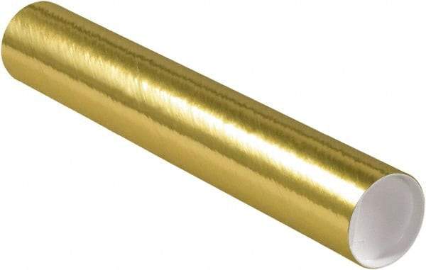 Made in USA - 3" Diam x 18" Long Round Colored Mailing Tubes - 1 Wall, Gold - Americas Industrial Supply