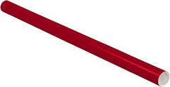 Made in USA - 2" Diam x 36" Long Round Colored Mailing Tubes - 1 Wall, Red - Americas Industrial Supply