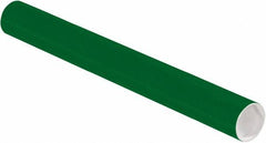 Made in USA - 2" Diam x 18" Long Round Colored Mailing Tubes - 1 Wall, Green - Americas Industrial Supply