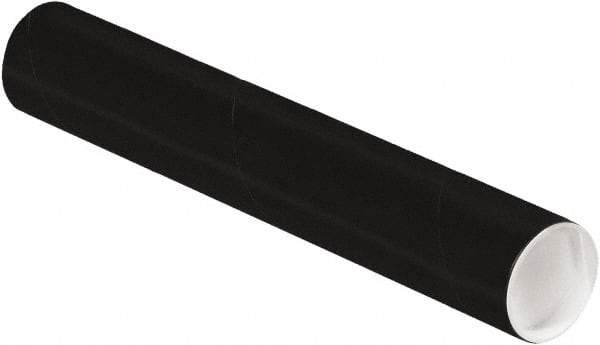 Made in USA - 2" Diam x 12" Long Round Colored Mailing Tubes - 1 Wall, Black - Americas Industrial Supply