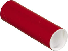 Made in USA - 2" Diam x 6" Long Round Colored Mailing Tubes - 1 Wall, Red - Americas Industrial Supply