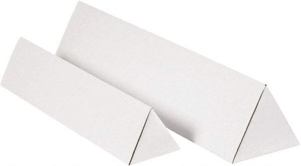 Made in USA - 2" Diam x 36" Long Corrugated Triangular Mailing Tube - 1 Wall, White - Americas Industrial Supply