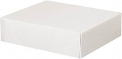 Made in USA - 9-1/2" Wide x 11-1/8" Long x 3" High Rectangle Chipboard Box - 1 Wall, White - Americas Industrial Supply