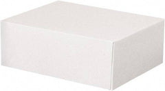 Made in USA - 11" Wide x 8-1/2" Long x 4" High Rectangle Chipboard Box - 1 Wall, White - Americas Industrial Supply