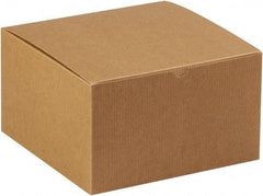 Made in USA - 10" Wide x 10" Long x 6" High Rectangle Chipboard Box - 1 Wall, Kraft (Color) - Americas Industrial Supply