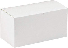 Made in USA - 6" Wide x 12" Long x 6" High Rectangle Chipboard Box - 1 Wall, White - Americas Industrial Supply