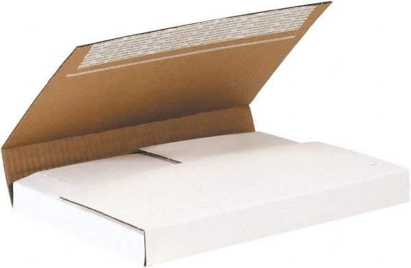 Made in USA - 9-1/8" Wide x 12-1/8" Long x 2" High Rectangle Crush Proof Mailers - 1 Wall, White - Americas Industrial Supply