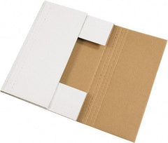 Made in USA - 8-5/8" Wide x 14-1/8" Long x 2" High Rectangle Crush Proof Mailers - 1 Wall, White - Americas Industrial Supply