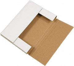 Made in USA - 8-5/8" Wide x 14-1/8" Long x 1" High Rectangle Crush Proof Mailers - 1 Wall, White - Americas Industrial Supply