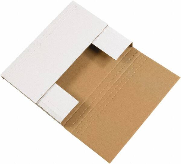 Made in USA - 6-5/8" Wide x 9-5/8" Long x 2-1/2" High Rectangle Crush Proof Mailers - 1 Wall, White - Americas Industrial Supply