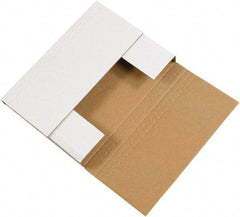 Made in USA - 6-1/2" Wide x 9-1/2" Long x 3-1/2" High Rectangle Crush Proof Mailers - 1 Wall, White - Americas Industrial Supply