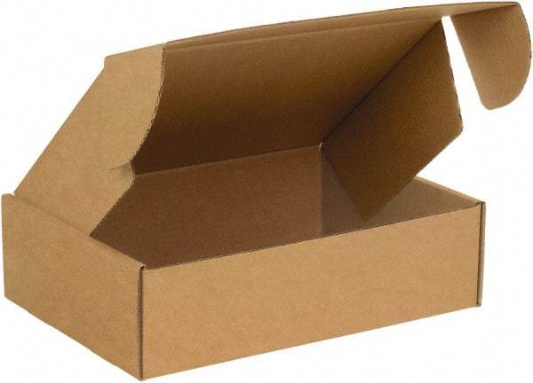 Made in USA - 12" Wide x 16" Long x 4" High Rectangle Crush Proof Mailers - 1 Wall, Kraft (Color) - Americas Industrial Supply
