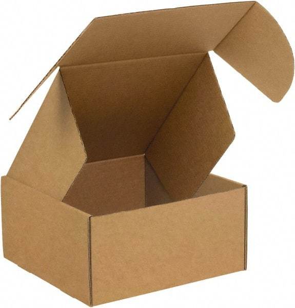 Made in USA - 10" Wide x 10" Long x 5" High Rectangle Crush Proof Mailers - 1 Wall, Kraft (Color) - Americas Industrial Supply