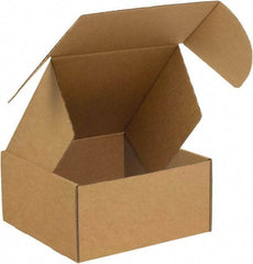 Made in USA - 10" Wide x 10" Long x 5" High Rectangle Crush Proof Mailers - 1 Wall, Kraft (Color) - Americas Industrial Supply