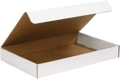 Made in USA - 11-1/4" Wide x 17-1/4" Long x 4" High Rectangle Crush Proof Mailers - 1 Wall, White - Americas Industrial Supply