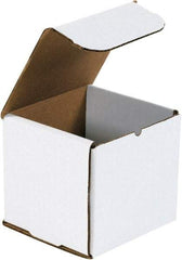 Made in USA - 4" Wide x 4" Long x 4" High Rectangle Crush Proof Mailers - 1 Wall, White - Americas Industrial Supply