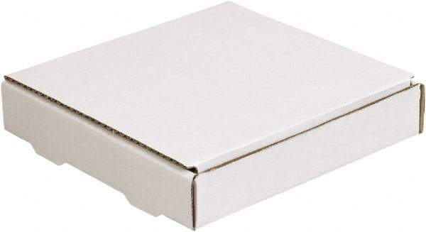 Made in USA - 8" Wide x 8" Long x 1-1/4" High Rectangle Crush Proof Mailers - 1 Wall, White - Americas Industrial Supply