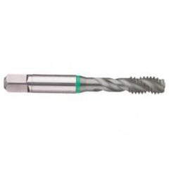 3/4-16 2B 4-Flute Cobalt Green Ring Semi-Bottoming 40 degree Spiral Flute Tap-TiCN - Americas Industrial Supply