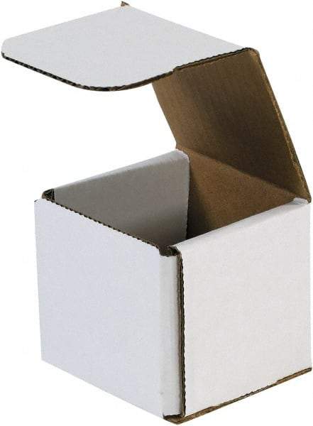 Made in USA - 7" Wide x 7" Long x 6" High Rectangle Crush Proof Mailers - 1 Wall, White - Americas Industrial Supply