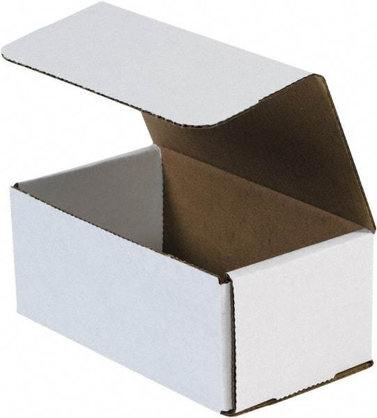 Made in USA - 4" Wide x 7" Long x 3" High Rectangle Crush Proof Mailers - 1 Wall, White - Americas Industrial Supply