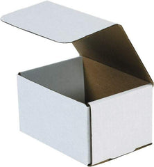 Made in USA - 4-7/8" Wide x 6-1/2" Long x 3-3/4" High Rectangle Crush Proof Mailers - 1 Wall, White - Americas Industrial Supply