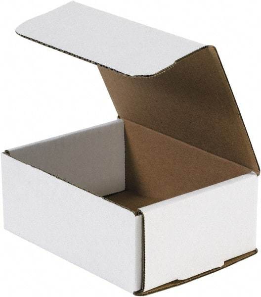 Made in USA - 4-7/8" Wide x 6-1/2" Long x 2-5/8" High Rectangle Crush Proof Mailers - 1 Wall, White - Americas Industrial Supply