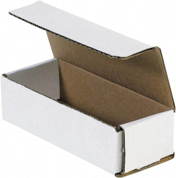 Made in USA - 2-1/2" Wide x 6-1/2" Long x 1-3/4" High Rectangle Crush Proof Mailers - 1 Wall, White - Americas Industrial Supply