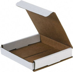 Made in USA - 5" Wide x 5" Long x 1" High Rectangle Crush Proof Mailers - 1 Wall, White - Americas Industrial Supply