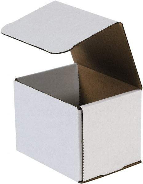 Made in USA - 4" Wide x 5" Long x 4" High Rectangle Crush Proof Mailers - 1 Wall, White - Americas Industrial Supply