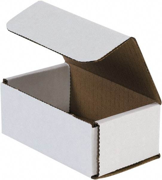 Made in USA - 3" Wide x 5" Long x 2" High Rectangle Crush Proof Mailers - 1 Wall, White - Americas Industrial Supply