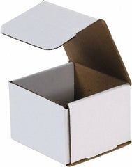 Made in USA - 4" Wide x 4" Long x 3" High Rectangle Crush Proof Mailers - 1 Wall, White - Americas Industrial Supply