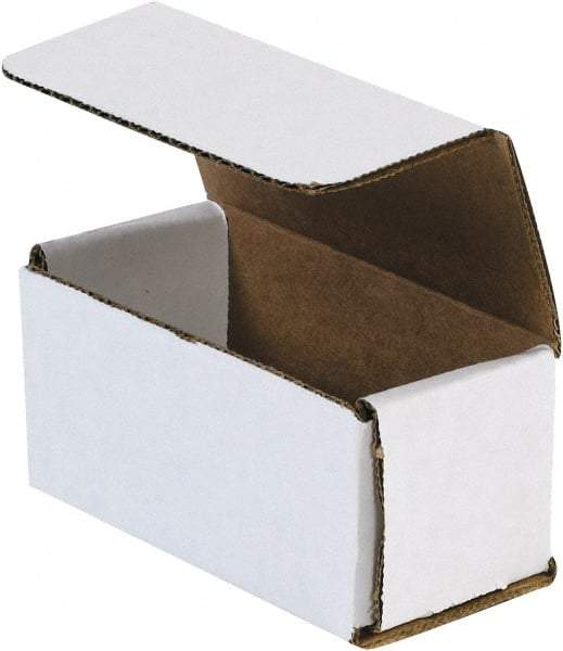 Made in USA - 2" Wide x 4" Long x 2" High Rectangle Crush Proof Mailers - 1 Wall, White - Americas Industrial Supply