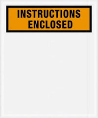 Value Collection - 500 Piece, 12" Long x 10" Wide, Packing List Envelope - Instructions Enclosed, Orange - Americas Industrial Supply