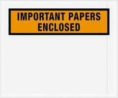 Value Collection - 500 Piece, 10" Long x 12" Wide, Packing List Envelope - Important Papers Enclosed, Orange - Americas Industrial Supply