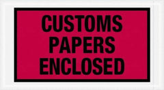 Value Collection - 1,000 Piece, 5-1/2" Long x 10" Wide, Packing List Envelope - Customs Papers Enclosed, Red - Americas Industrial Supply