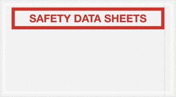 Value Collection - 1,000 Piece, 5-1/2" Long x 10" Wide, Packing List Envelope - Material Safety Data Sheets Enclosed, Clear - Americas Industrial Supply