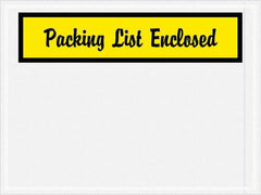 Value Collection - 1,000 Piece, 4-1/2" Long x 6" Wide, Packing List Envelope - Packing List Enclosed, Yellow - Americas Industrial Supply