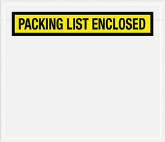 Value Collection - 1,000 Piece, 7" Long x 6" Wide, Packing List Envelope - Packing List Enclosed, Yellow - Americas Industrial Supply