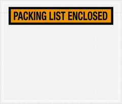 Value Collection - 1,000 Piece, 6-1/2" Long x 5" Wide, Packing List Envelope - Packing List Enclosed, Orange - Americas Industrial Supply