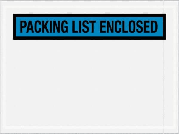 Value Collection - 1,000 Piece, 4-1/2" Long x 6" Wide, Packing List Envelope - Packing List Enclosed, Blue - Americas Industrial Supply