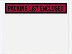 Value Collection - 1,000 Piece, 4-1/2" Long x 6" Wide, Packing List Envelope - Packing List Enclosed, Red - Americas Industrial Supply