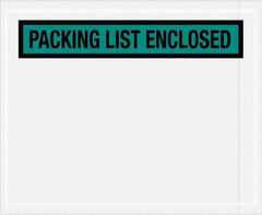 Value Collection - 1,000 Piece, 4-1/2" Long x 5-1/2" Wide, Packing List Envelope - Packing List Enclosed, Green - Americas Industrial Supply