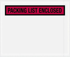 Value Collection - 1,000 Piece, 4-1/2" Long x 5-1/2" Wide, Packing List Envelope - Packing List Enclosed, Red - Americas Industrial Supply